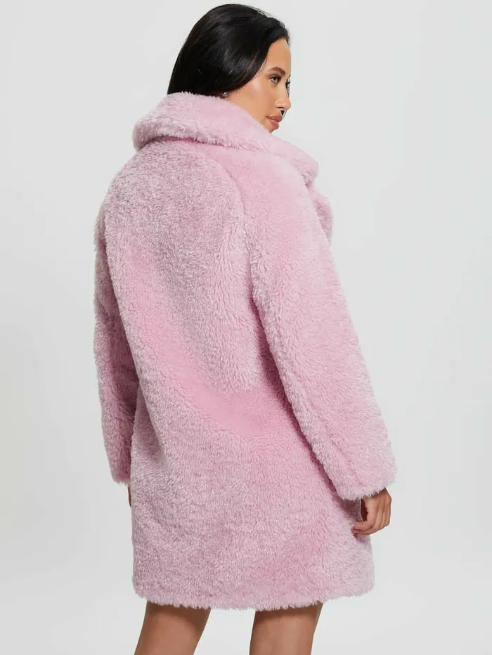 Jackets and Coats Women Nives FauxFur Coat Charming Purple GUESS Jackets and Coats Women Nives FauxFur Coat Charming Purple GUESS