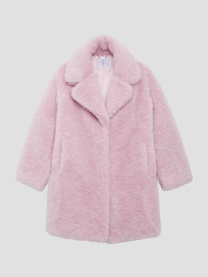 Jackets and Coats Women Nives FauxFur Coat Charming Purple GUESS Jackets and Coats Women Nives FauxFur Coat Charming Purple GUESS