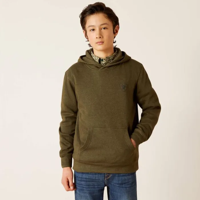 Jackets and Vests Kids Ariat Faded Hoodie Brine Olive Jackets and Vests Kids Ariat Faded Hoodie Brine Olive