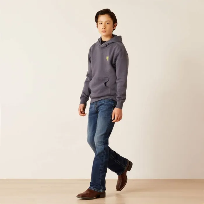 Jackets and Vests Kids Ariat Gradient Badge Hoodie Odyssey Gray Heather Jackets and Vests Kids Ariat Gradient Badge Hoodie Odyssey Gray Heather