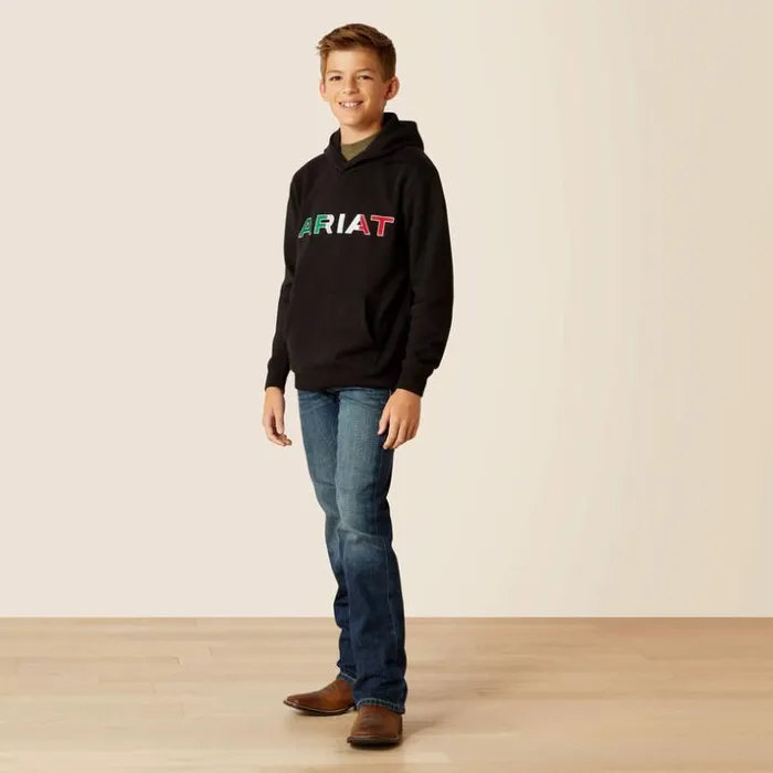Jackets and Vests Kids Ariat Mexico Hoodie Black Jackets and Vests Kids Ariat Mexico Hoodie Black