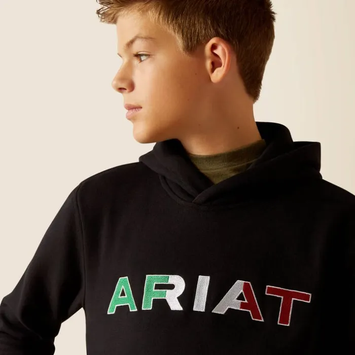 Jackets and Vests Kids Ariat Mexico Hoodie Black Jackets and Vests Kids Ariat Mexico Hoodie Black