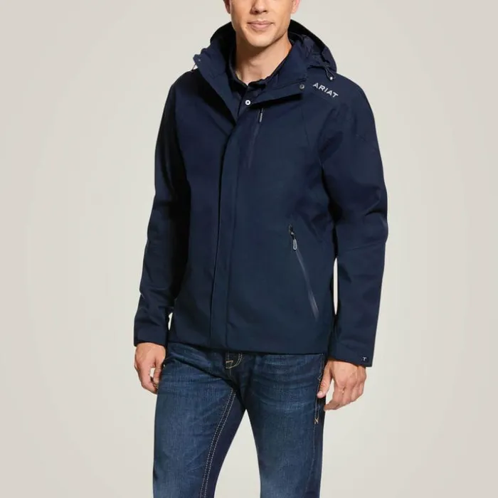 Jackets and Vests Men Ariat Coastal Waterproof Jacket Navy