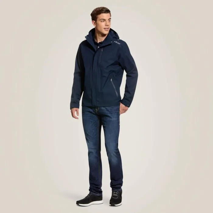 Jackets and Vests Men Ariat Coastal Waterproof Jacket Navy