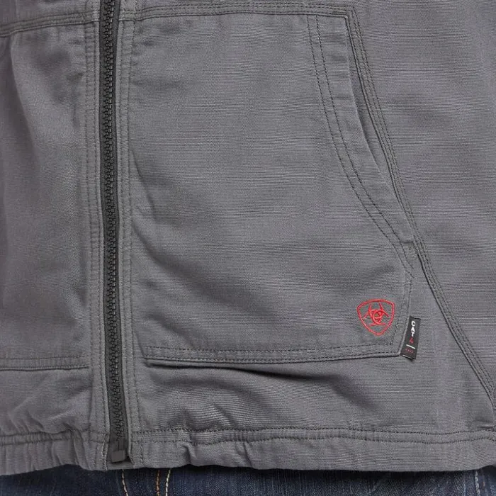 Jackets and Vests Men Ariat FR DuraLight Stretch Canvas Vest Iron Gray Jackets and Vests Men Ariat FR DuraLight Stretch Canvas Vest Iron Gray