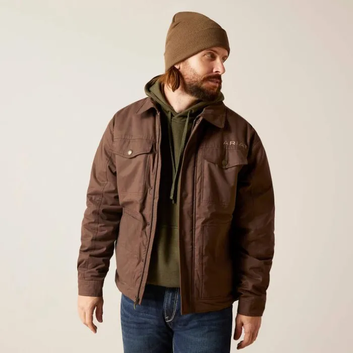 Jackets and Vests Men Ariat Grizzly 20 Canvas Conceal And Carry Jacket Bracken