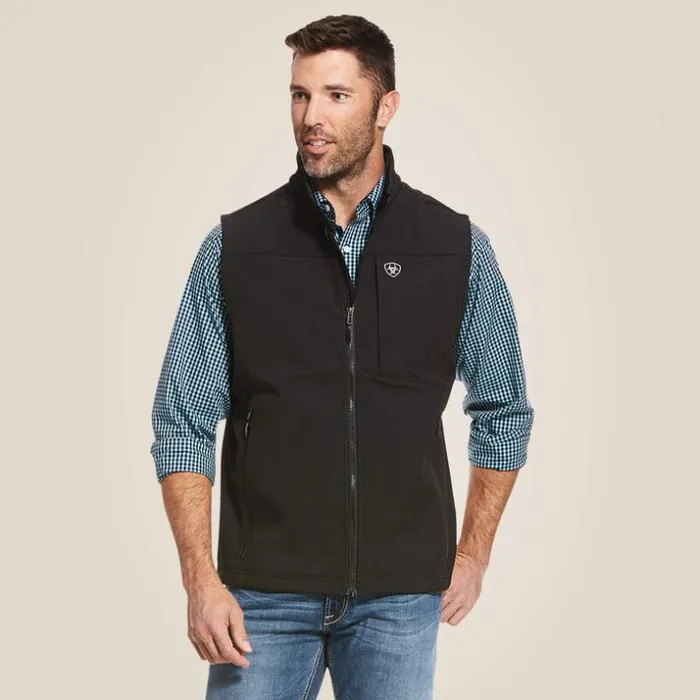Jackets and Vests Men Ariat Logo 20 Softshell Vest Black