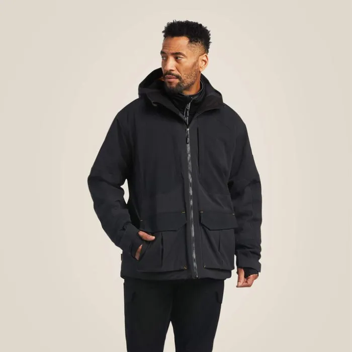 Jackets and Vests Men Ariat Rebar Polartec Elite Waterproof Insulated Jacket Black