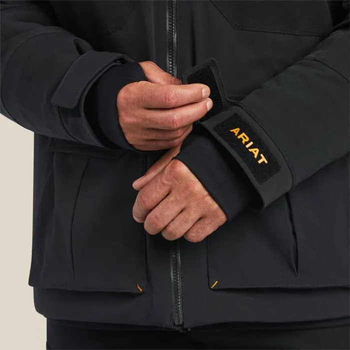 Jackets and Vests Men Ariat Rebar Polartec Elite Waterproof Insulated Jacket Black