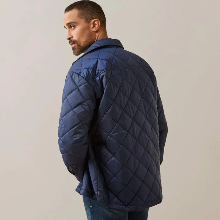 Jackets and Vests Men Ariat Stinson Shirt Jacket Navy