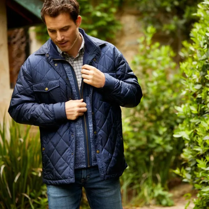Jackets and Vests Men Ariat Stinson Shirt Jacket Navy