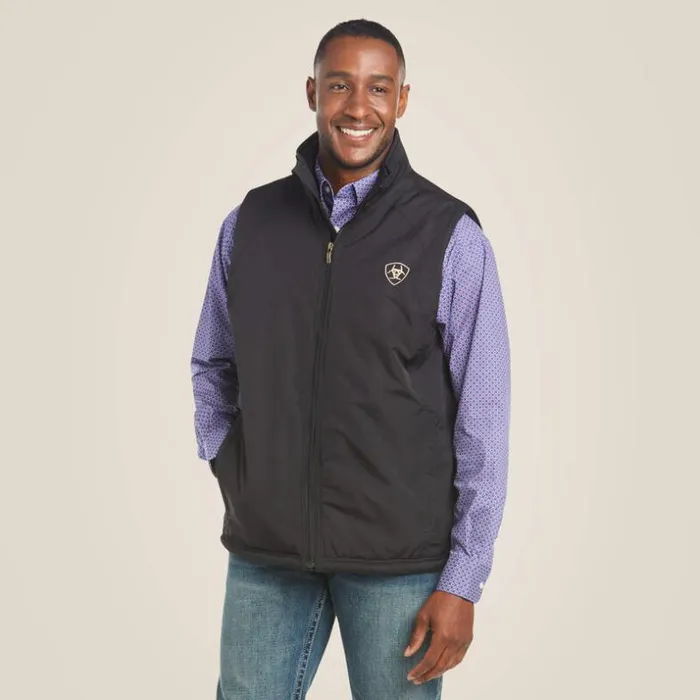 Jackets and Vests Men Ariat Team Logo Insulated Vest Black