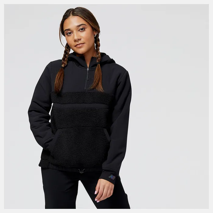 Jackets and Vests New Balance Women Q Speed Sherpa Pullover BLACK