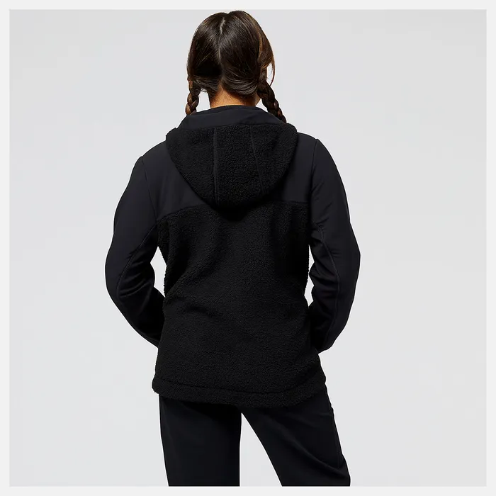 Jackets and Vests New Balance Women Q Speed Sherpa Pullover BLACK