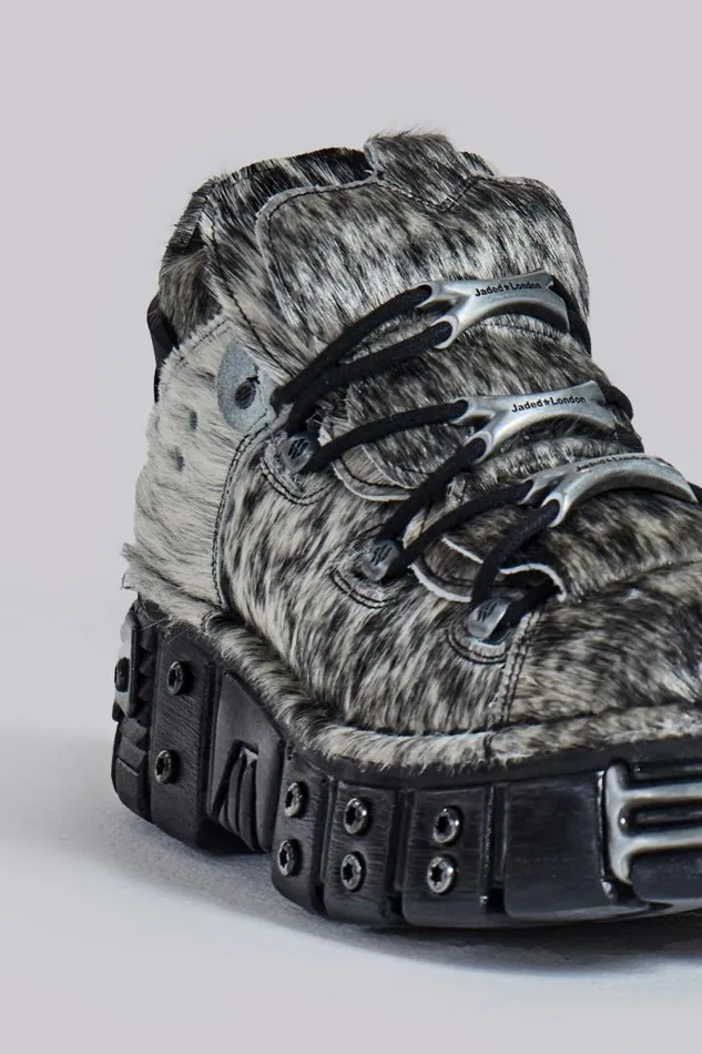Jaded London Accessories MenUnisex Mustang Tower Boots Grey