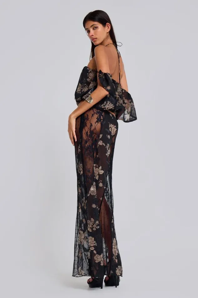 Jaded London Bandeau Tops Women Seraph Off Shoulder Top Black