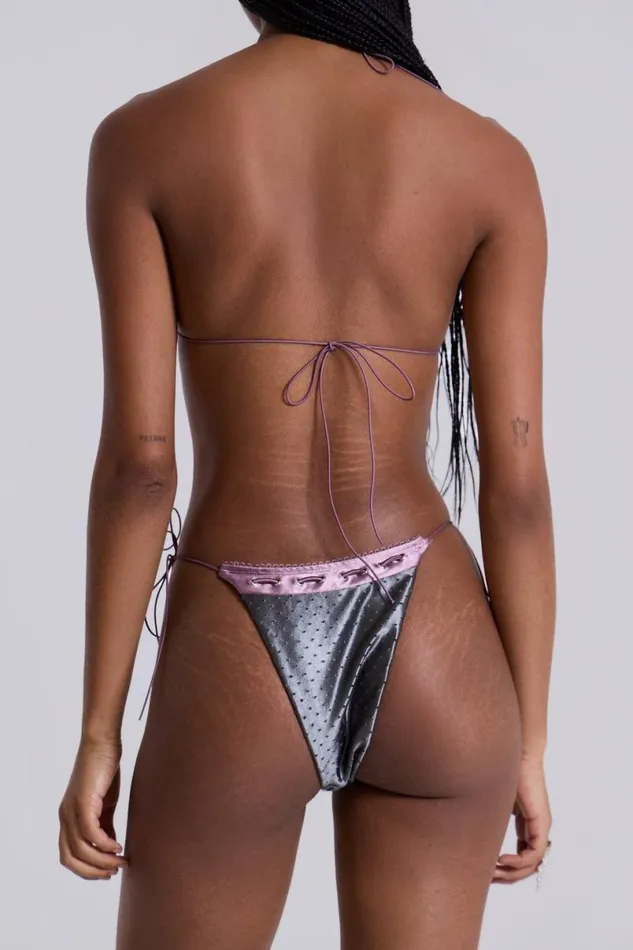 Jaded London Bikini Bottoms Women Poolside Micro Bikini Bottoms Purple