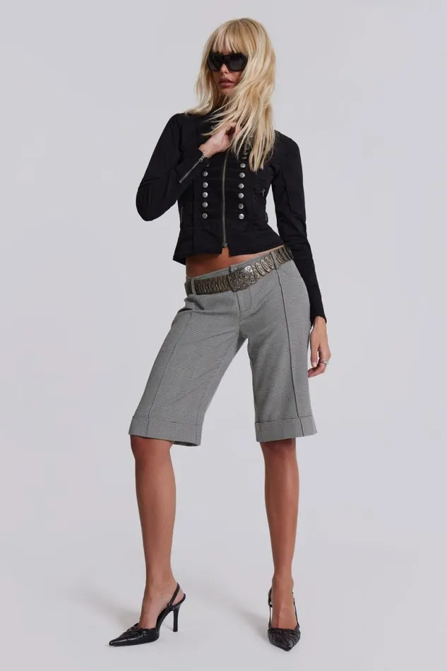 Jaded London CoOrds Women Elara Tailored Shorts Grey