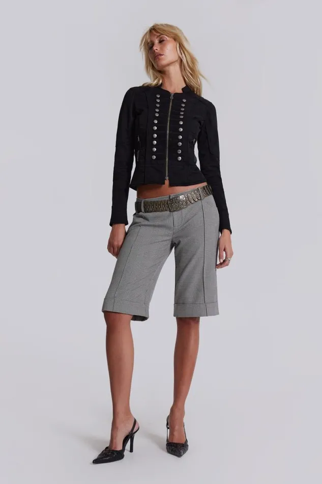 Jaded London CoOrds Women Elara Tailored Shorts Grey