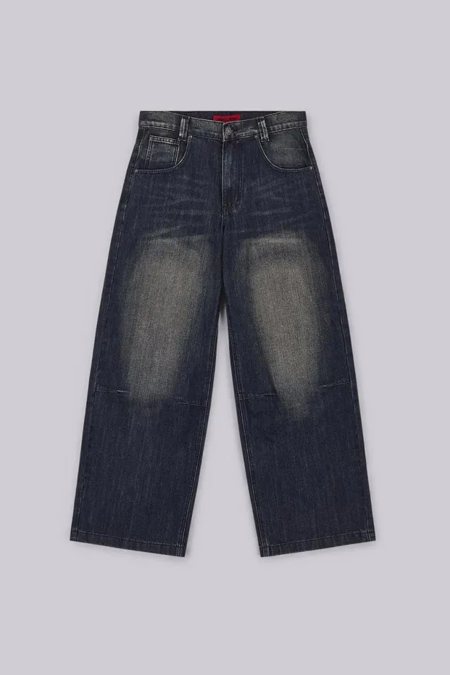 Jaded London Colossus Jeans Men Mid Blue Slub Colossus Jeans Dark Blue