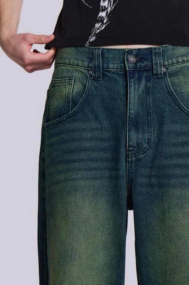 Jaded London Colossus Jeans Men Sandblast Blue Wash Colossus Fit Jeans Blue
