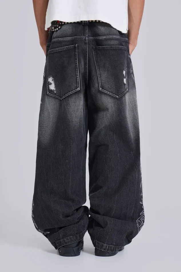 Jaded London Colossus Jeans MenUnisex Crystalline Colossus Jeans Grey