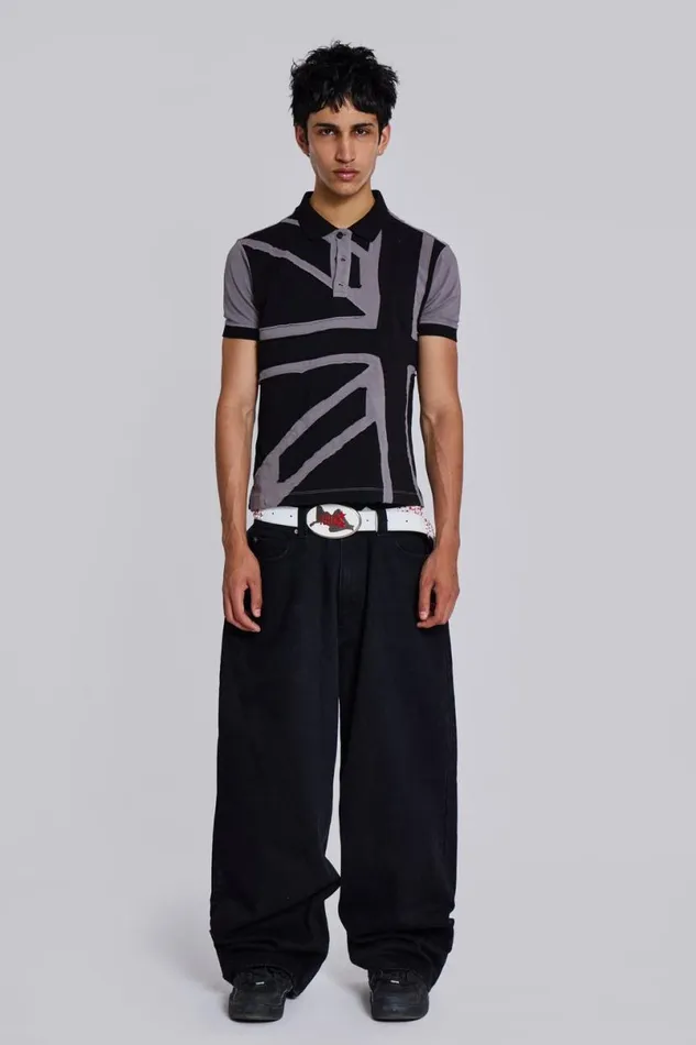 Jaded London Colossus Jeans MenUnisex Solid Black XL Colossus Jeans Black