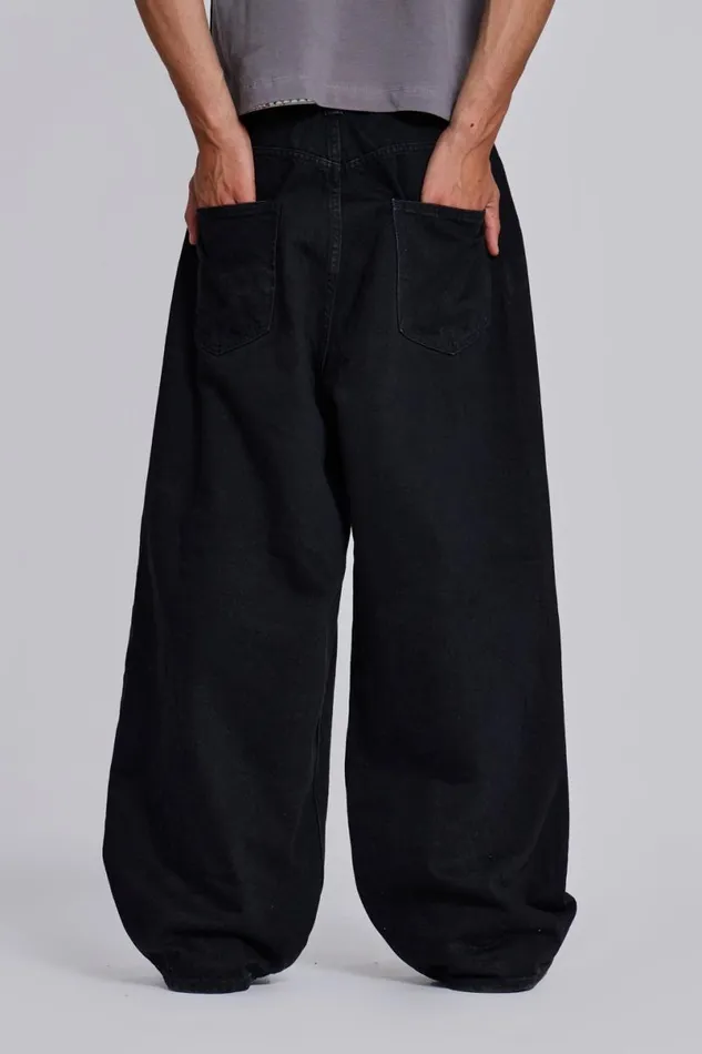Jaded London Colossus Jeans MenUnisex Solid Black XL Colossus Jeans Black
