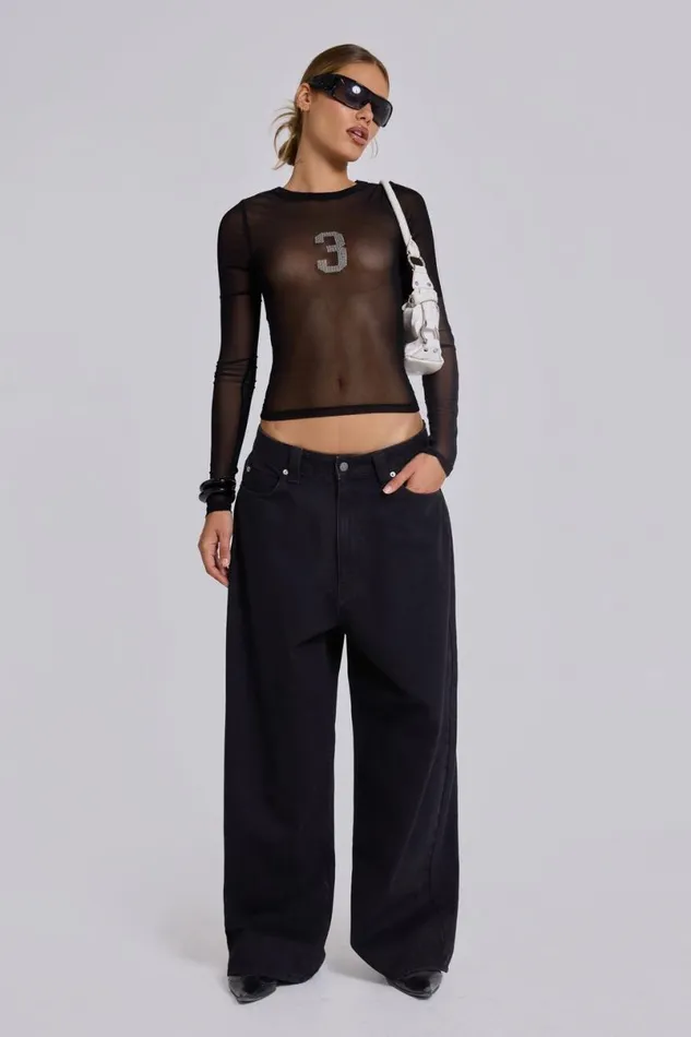 Jaded London Colossus Jeans MenUnisex Solid Black XL Colossus Jeans Black