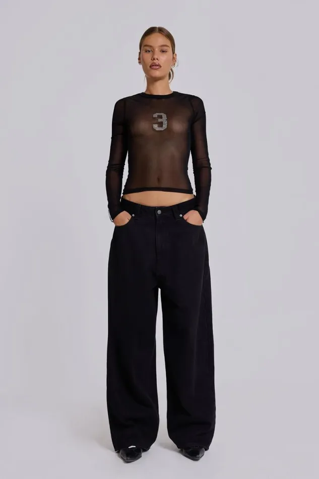 Jaded London Colossus Jeans MenUnisex Solid Black XL Colossus Jeans Black