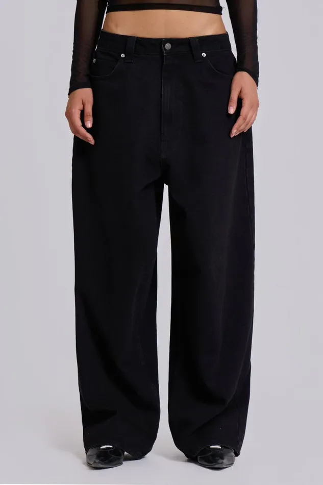 Jaded London Colossus Jeans MenUnisex Solid Black XL Colossus Jeans Black