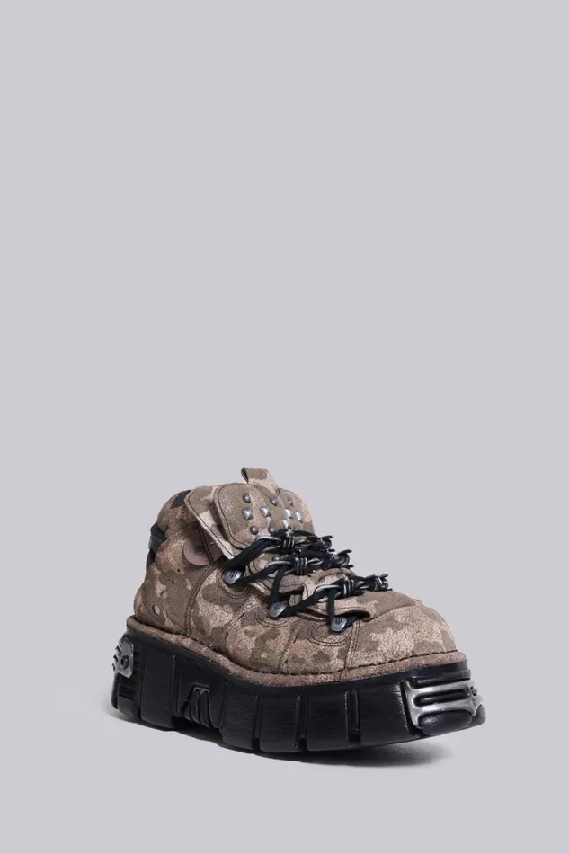 Jaded London Footwear MenUnisex Guerrilla Tower Boots Camo
