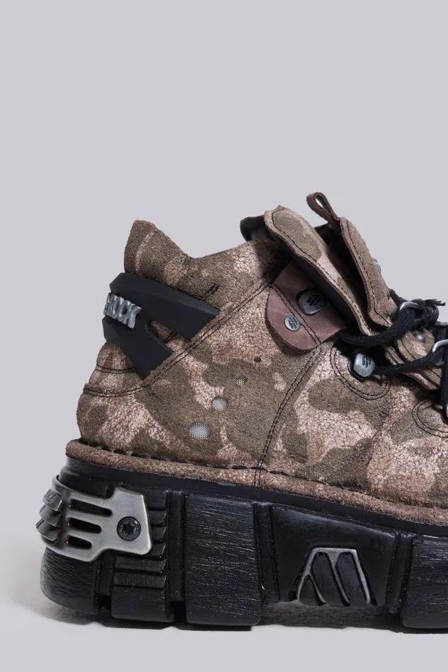 Jaded London Footwear MenUnisex Guerrilla Tower Boots Camo