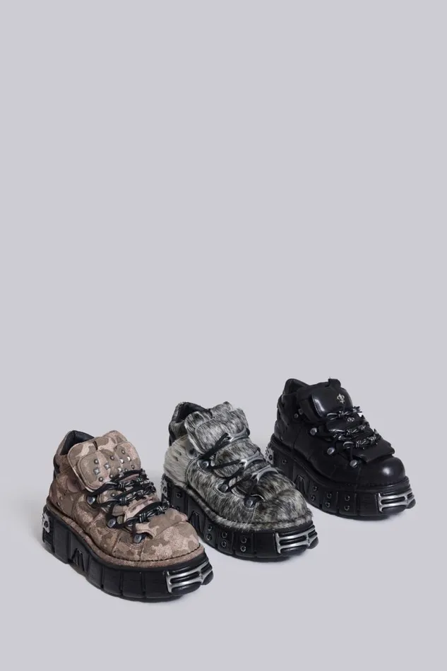 Jaded London Footwear MenUnisex Guerrilla Tower Boots Camo