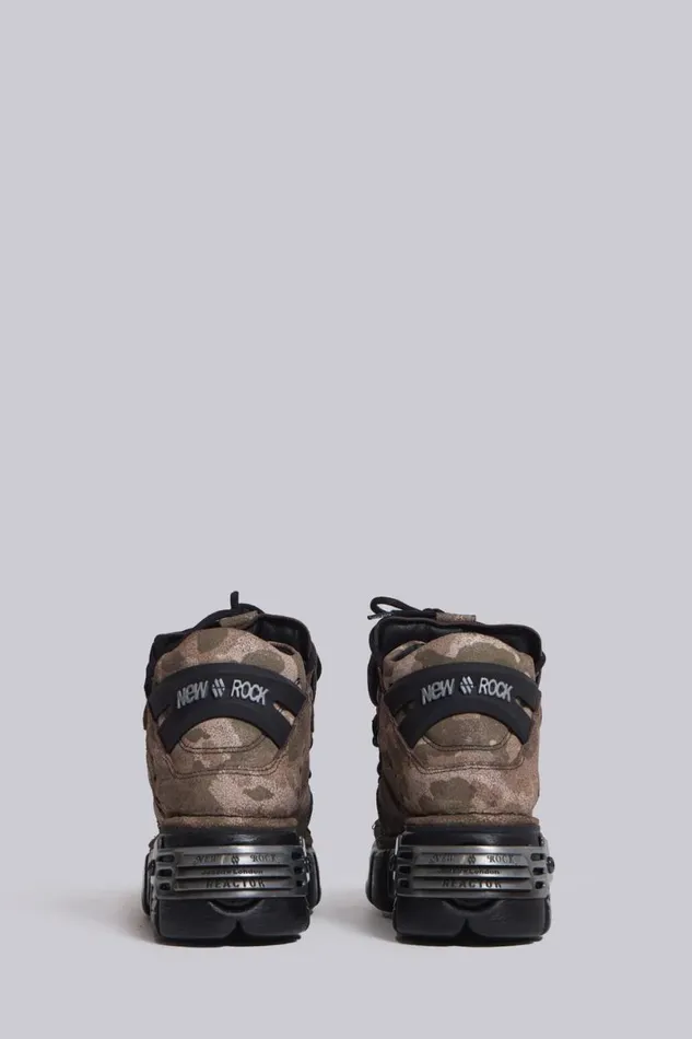 Jaded London Footwear MenUnisex Guerrilla Tower Boots Camo