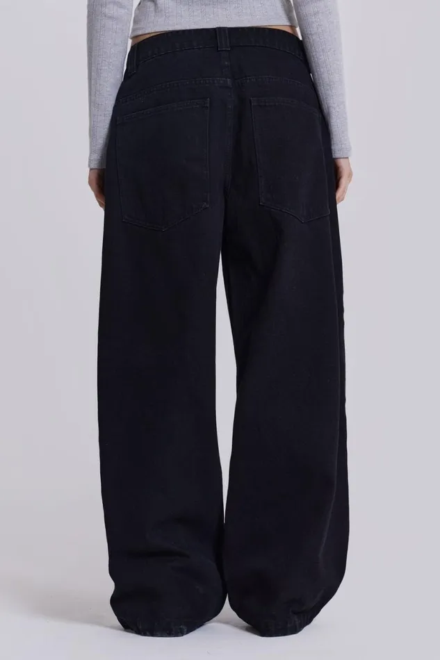 Jaded London Jeans Women Solid Black Colossus Jeans Black