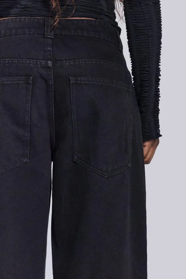 Jaded London Jeans Women Solid Black Colossus Jeans Black