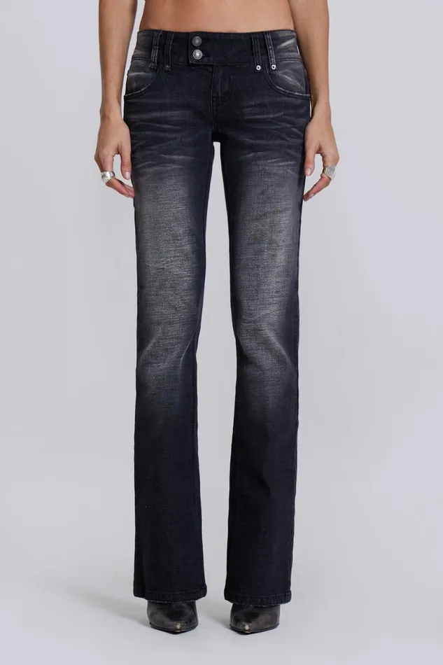Jaded London Jeans Women Washed Black Thirteen Jeans Black