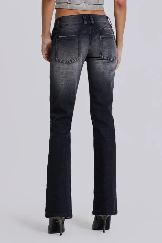 Jaded London Jeans Women Washed Black Thirteen Jeans Black