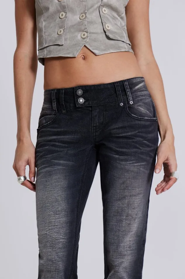 Jaded London Jeans Women Washed Black Thirteen Jeans Black