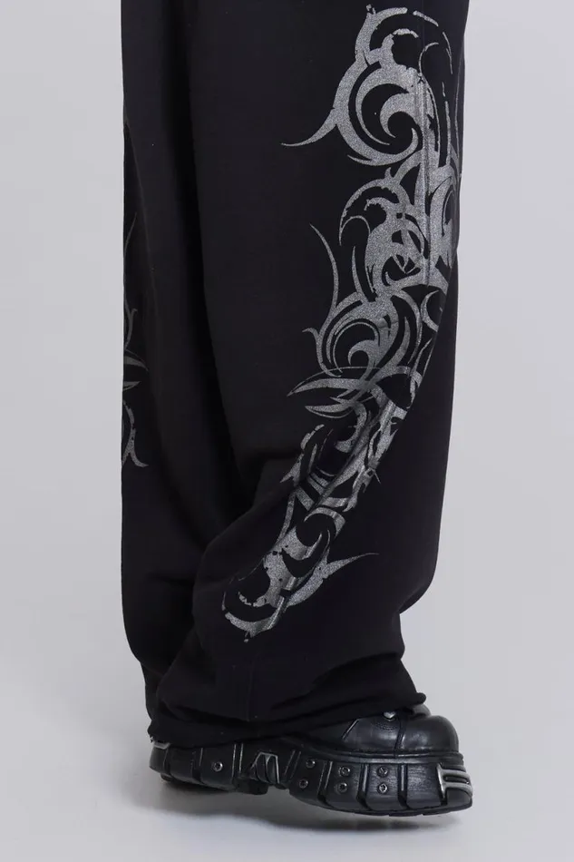 Jaded London Joggers and Sweatpants MenUnisex Black Baggy Blade Joggers Black