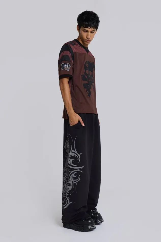 Jaded London Joggers and Sweatpants MenUnisex Black Baggy Blade Joggers Black