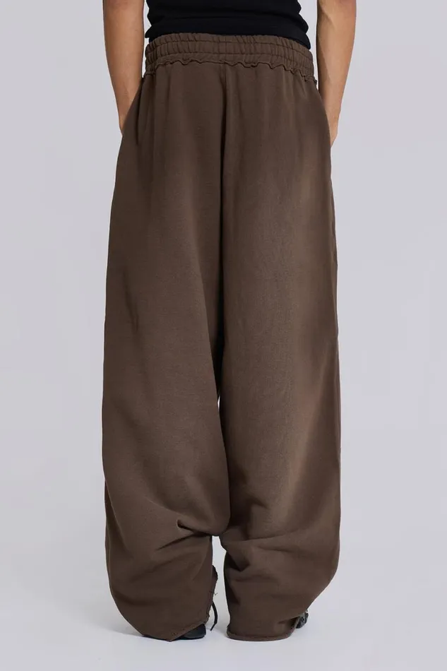 Jaded London Joggers and Sweatpants MenUnisex Brown Baggy Monster Joggers Brown