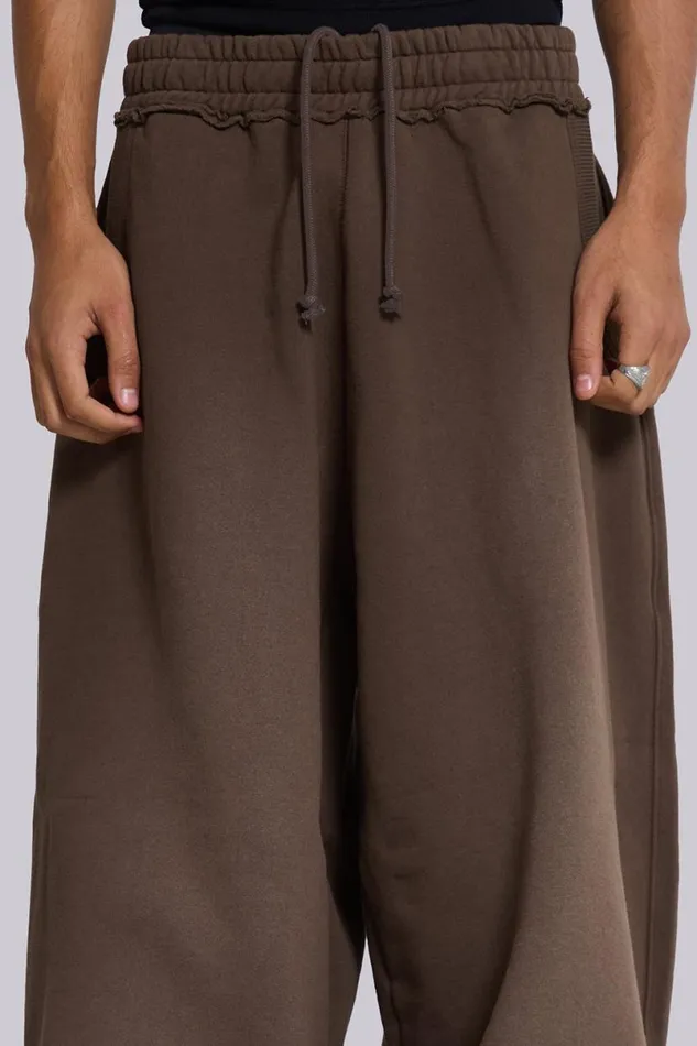 Jaded London Joggers and Sweatpants MenUnisex Brown Baggy Monster Joggers Brown