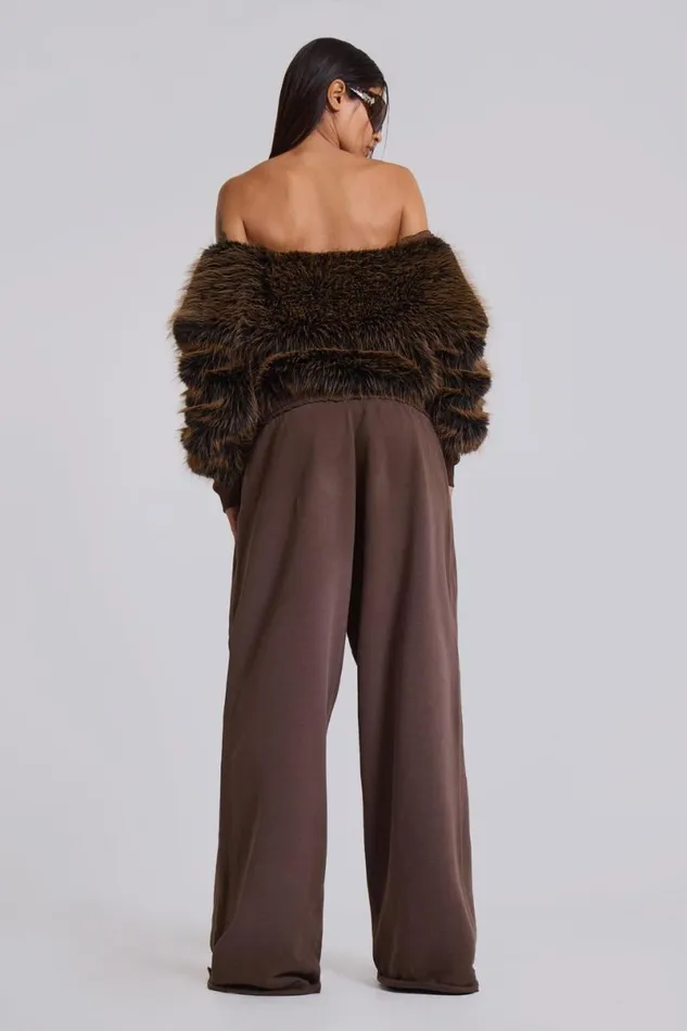 Jaded London Joggers and Sweatpants MenUnisex Brown Baggy Monster Joggers Brown