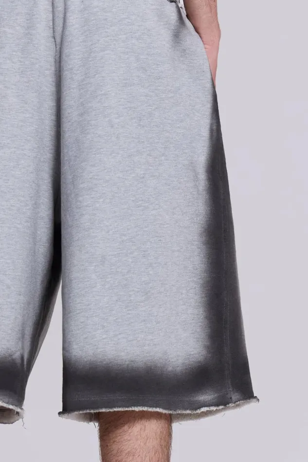 Jaded London Jorts and Shorts Men Grey Spray Monster Shorts Grey