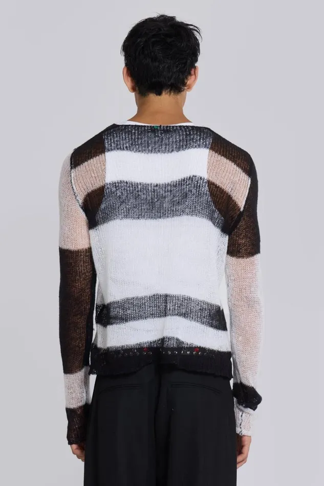 Jaded London Knitwear Men Band Knitted Jumper Black