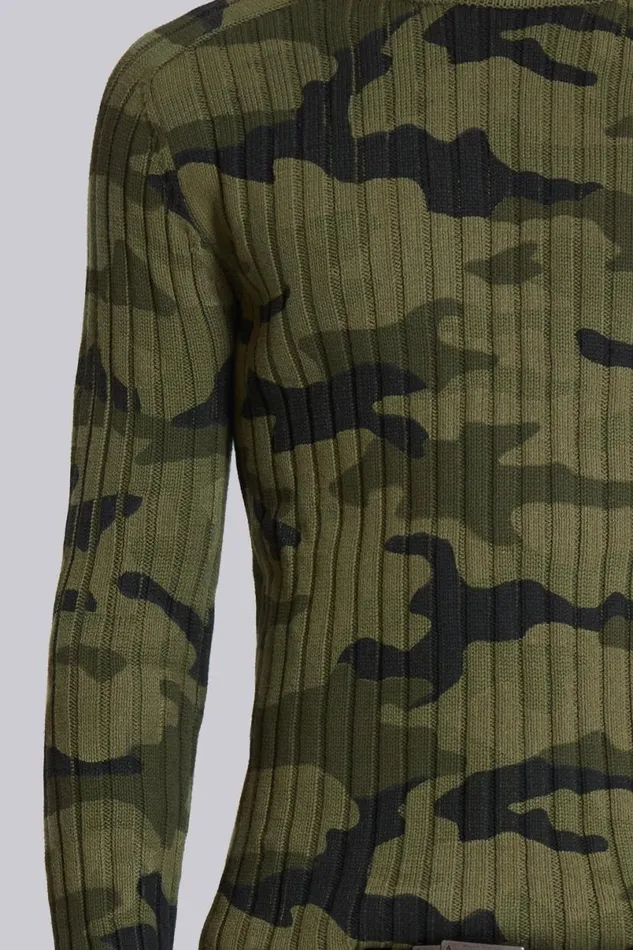 Jaded London Knitwear Men Camo Vault Knit Camo