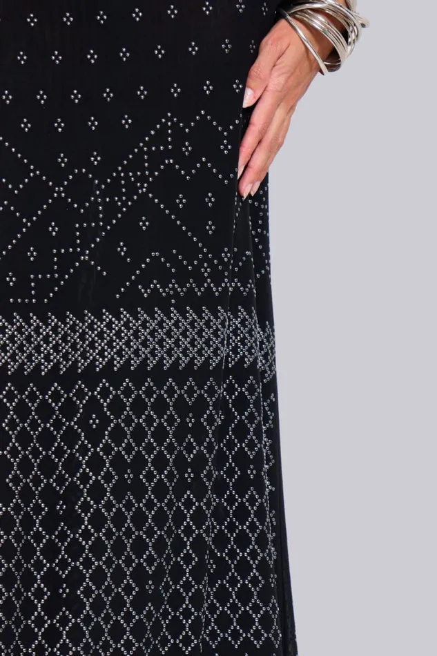Jaded London Maxi Dresses Women Opaline Asymmetric Stud Maxi Dress Black