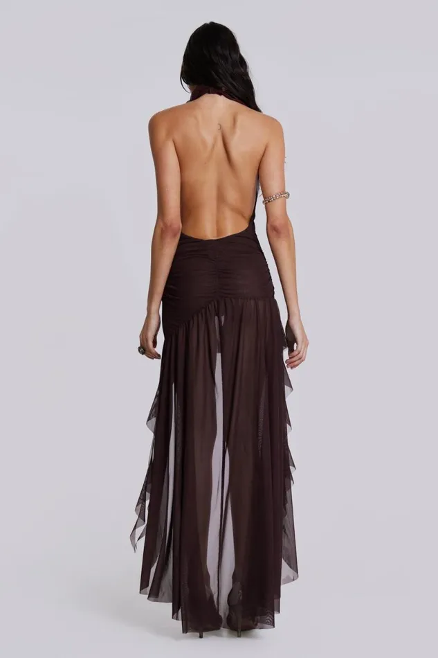 Jaded London Maxi Dresses Women Rafa Maxi Dress Brown